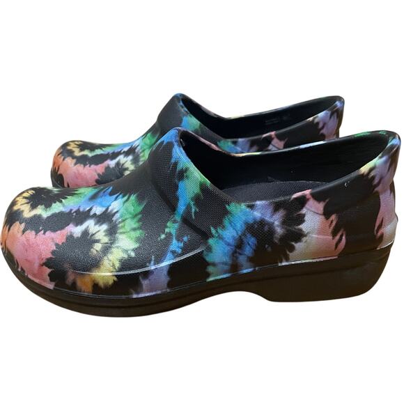 Crocs Work Women's 7 Neria Pro II Graphic Rainbow Tie Dye slip resistant Clog - Picture 3 of 7